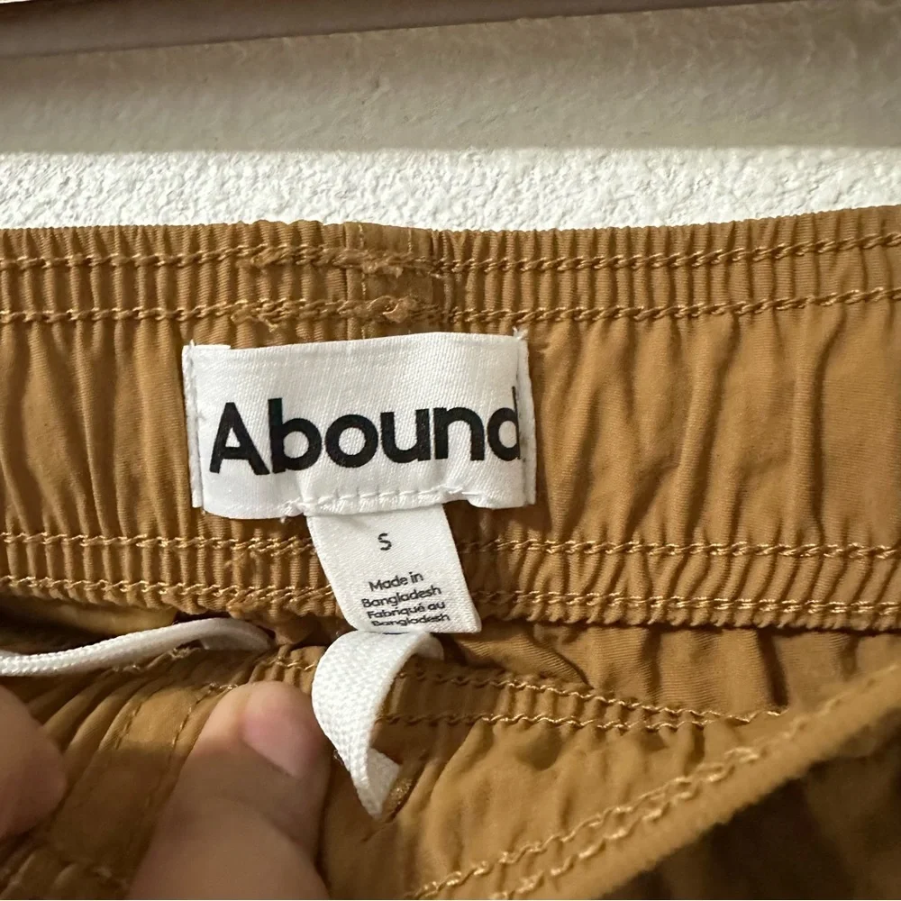 Abound Mens‎ Nylon Shorts Mustard Tan Brown Pull On Outdoor Hiking Size S